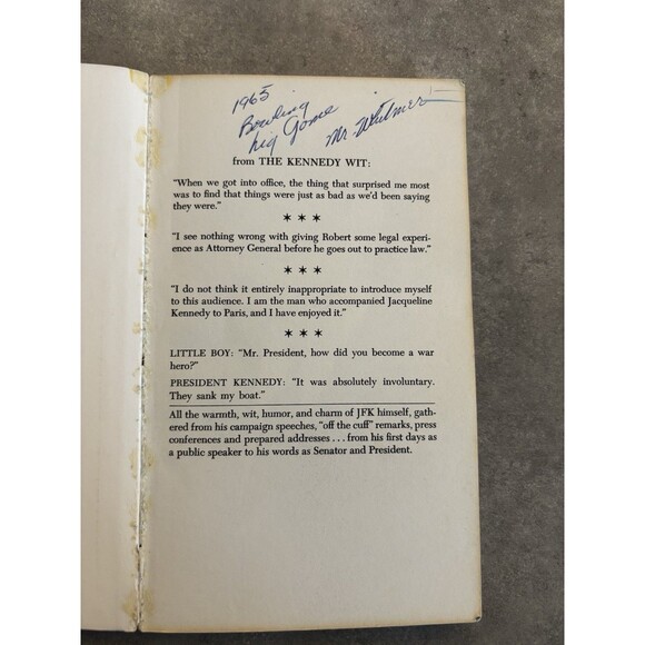 The Kennedy Wit PB JFK John F Kennedy RFK Biographical Humor Politics 1965 - Picture 3 of 4